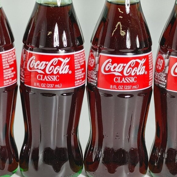 Set Of 6 Coca-Cola Classic Original Formula Energy Drink Bottles 8 Oz 237 ml - Picture 4 of 12